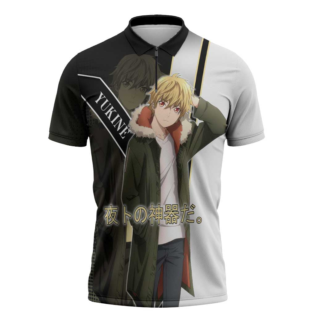 Yukine Zipper Polo Shirt Urban Divine Anime Style