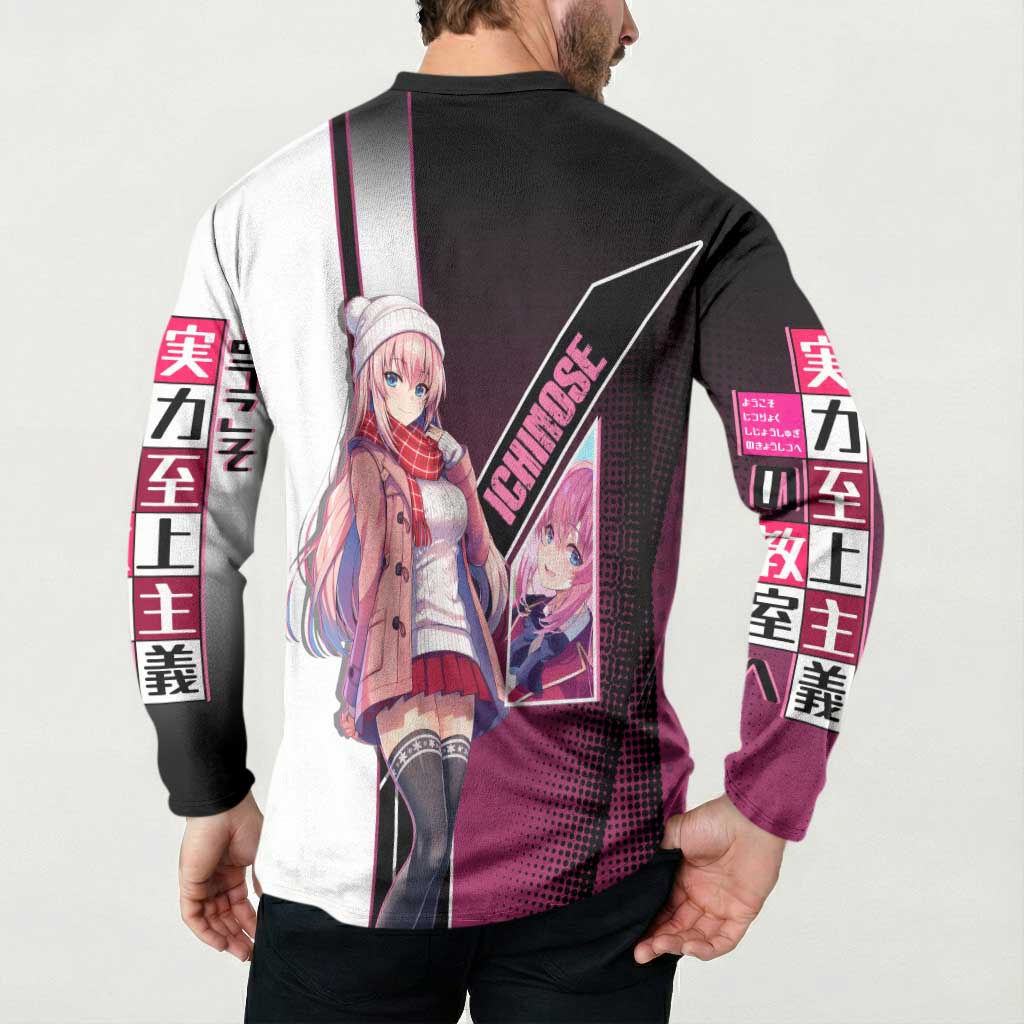 Honami Ichinose Button Sweatshirt Soft Kawaii School Anime Style
