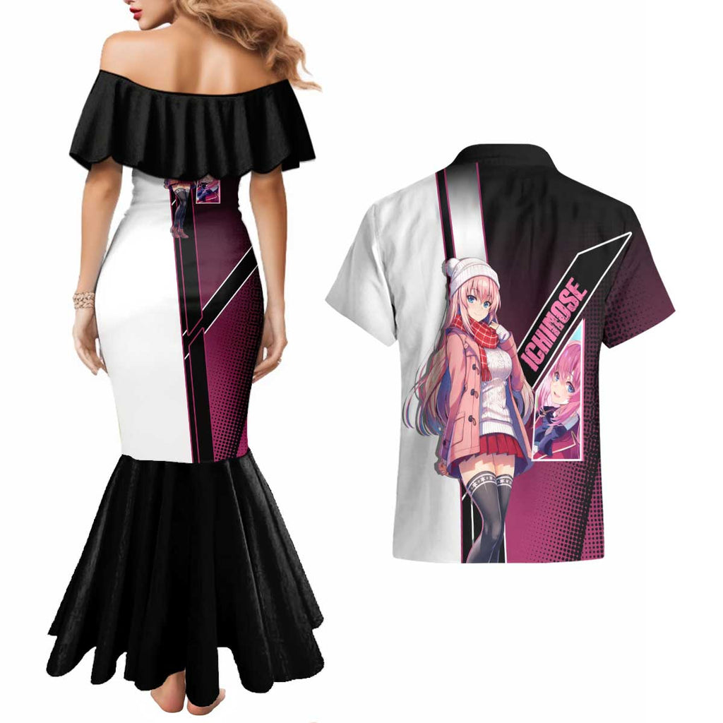Honami Ichinose Couples Matching Mermaid Dress and Hawaiian Shirt Soft Kawaii School Anime Style