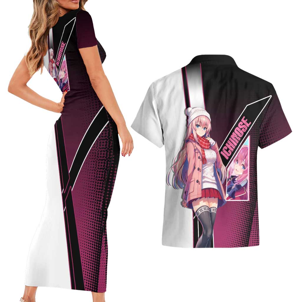 Honami Ichinose Couples Matching Short Sleeve Bodycon Dress and Hawaiian Shirt Soft Kawaii School Anime Style