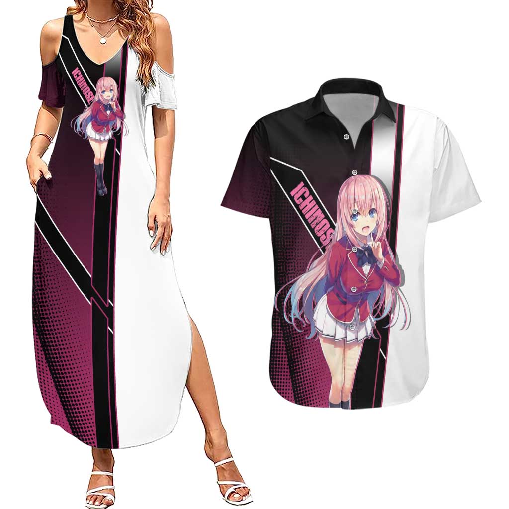 Honami Ichinose Couples Matching Summer Maxi Dress and Hawaiian Shirt Soft Kawaii School Anime Style