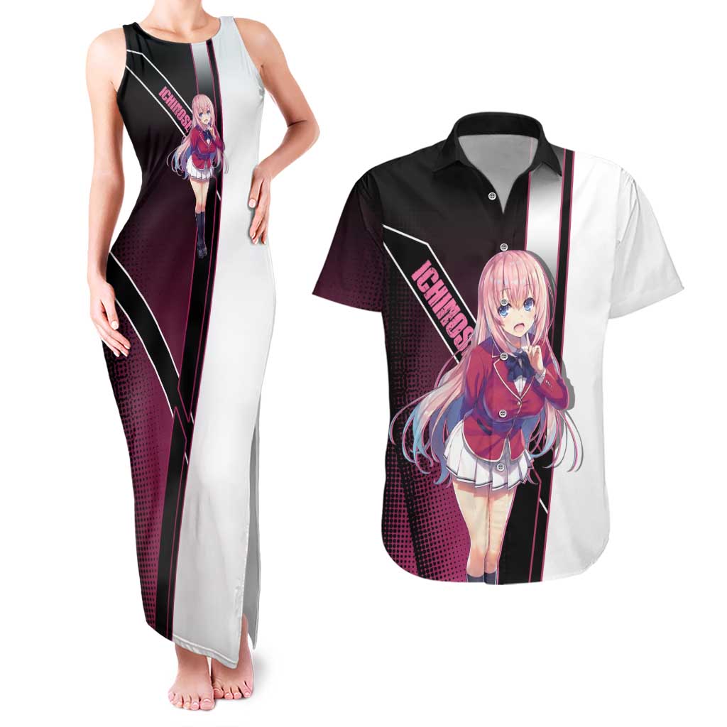 Honami Ichinose Couples Matching Tank Maxi Dress and Hawaiian Shirt Soft Kawaii School Anime Style