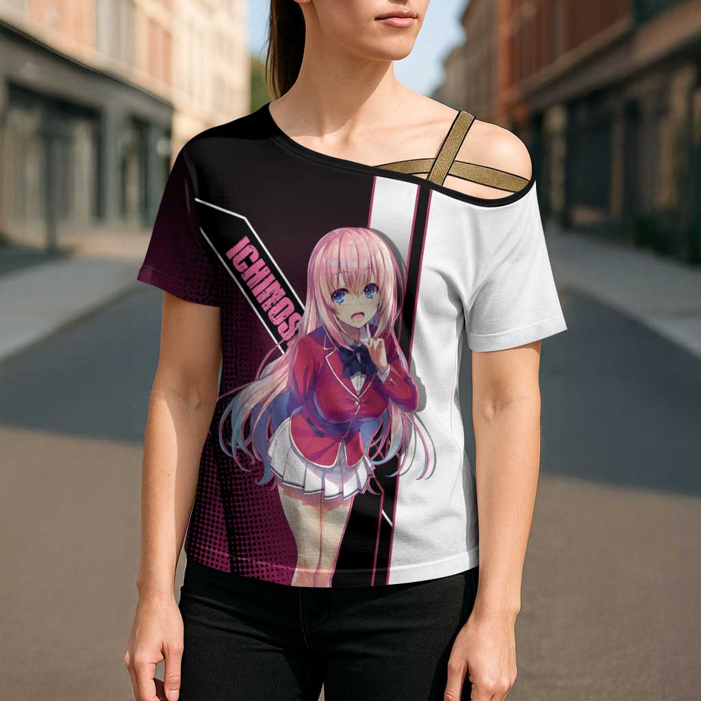 Honami Ichinose Cross Shoulder Shirt Soft Kawaii School Anime Style