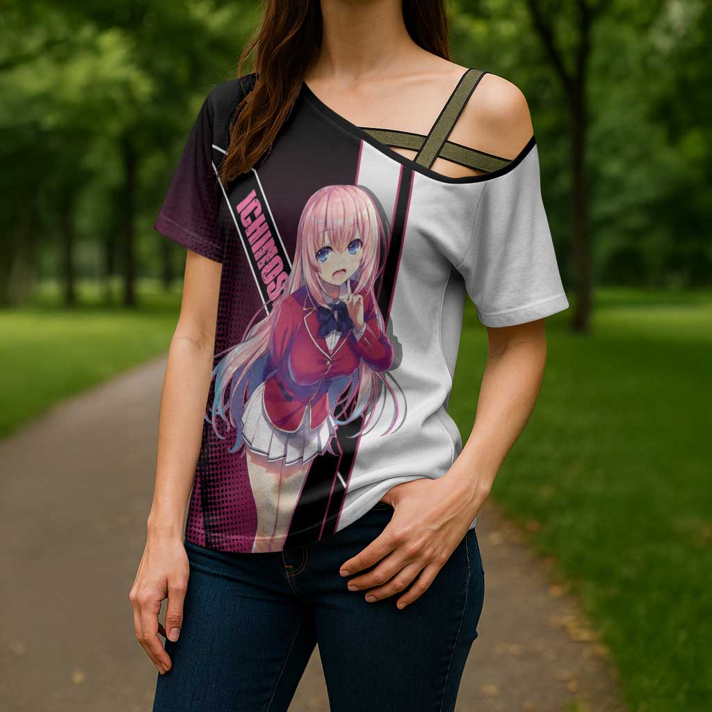 Honami Ichinose Cross Shoulder Shirt Soft Kawaii School Anime Style