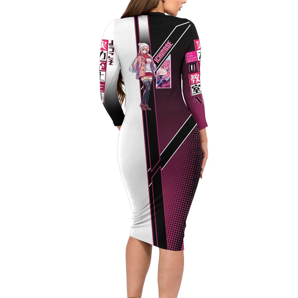 Honami Ichinose Family Matching Long Sleeve Bodycon Dress and Hawaiian Shirt Soft Kawaii School Anime Style
