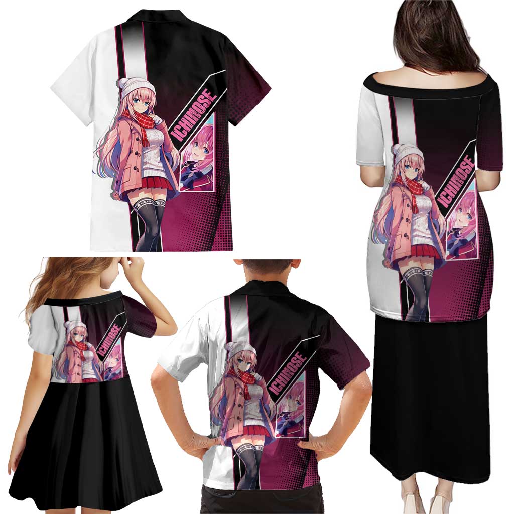 Honami Ichinose Family Matching Puletasi and Hawaiian Shirt Soft Kawaii School Anime Style