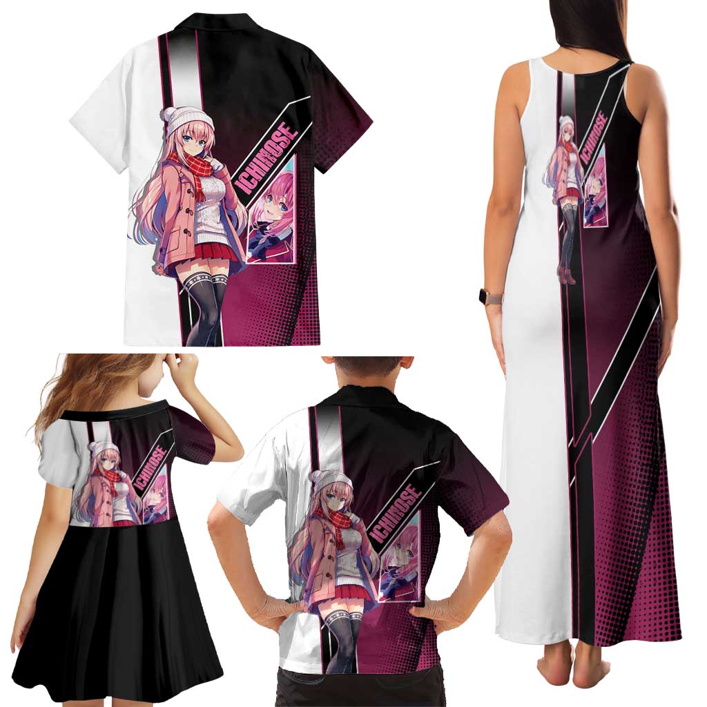 Honami Ichinose Family Matching Tank Maxi Dress and Hawaiian Shirt Soft Kawaii School Anime Style