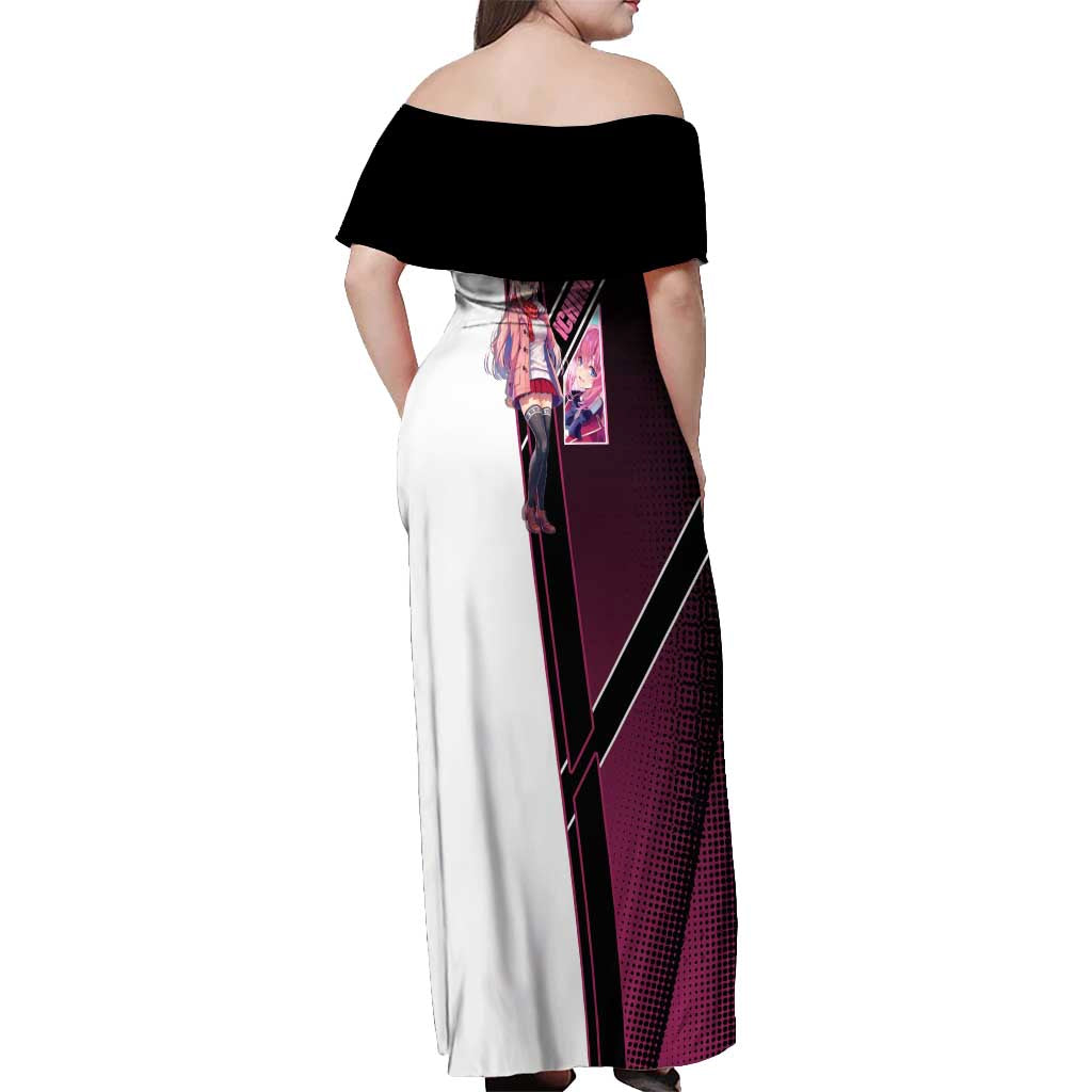Honami Ichinose Off Shoulder Maxi Dress Soft Kawaii School Anime Style