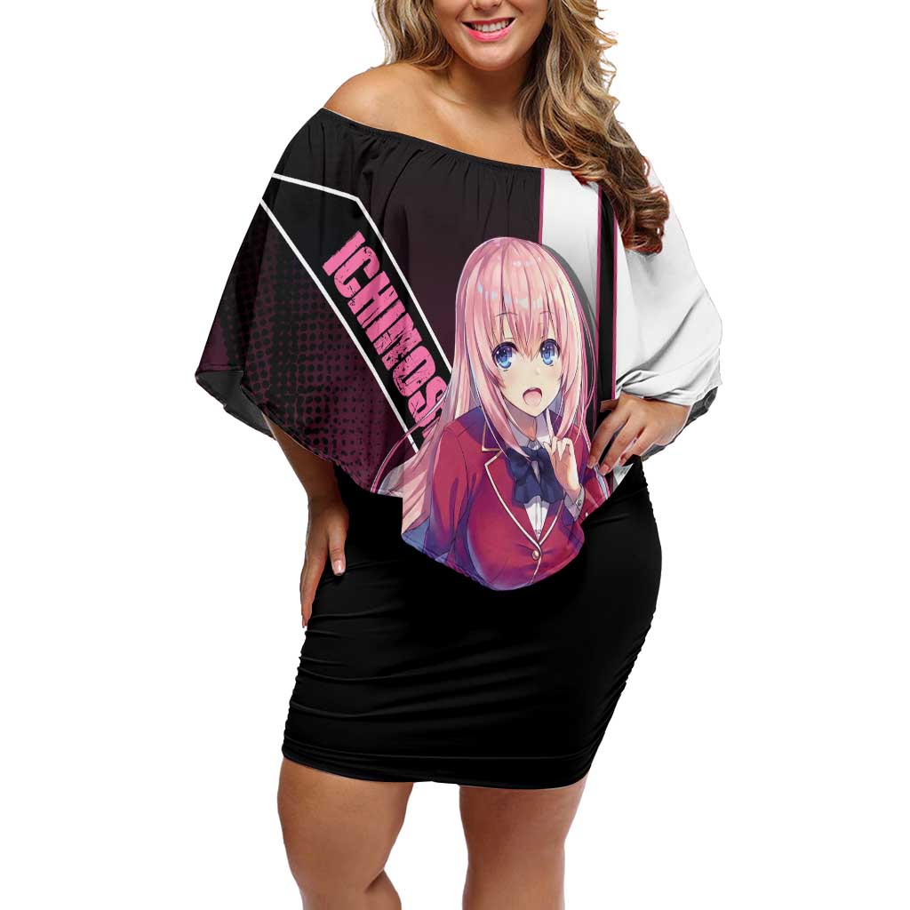 Honami Ichinose Off Shoulder Short Dress Soft Kawaii School Anime Style
