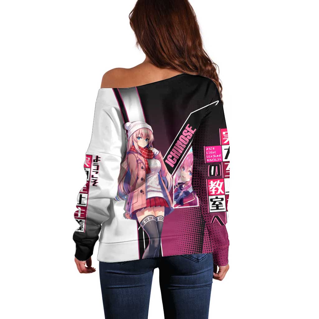 Honami Ichinose Off Shoulder Sweater Soft Kawaii School Anime Style