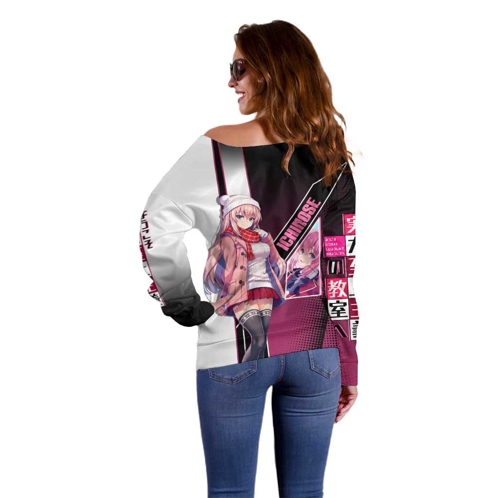 Honami Ichinose Off Shoulder Sweater Soft Kawaii School Anime Style