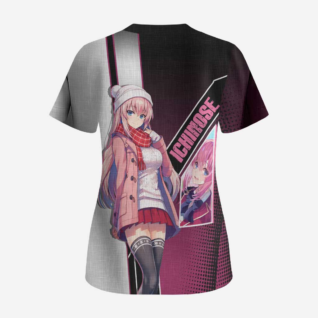 Honami Ichinose Scrub Top Soft Kawaii School Anime Style
