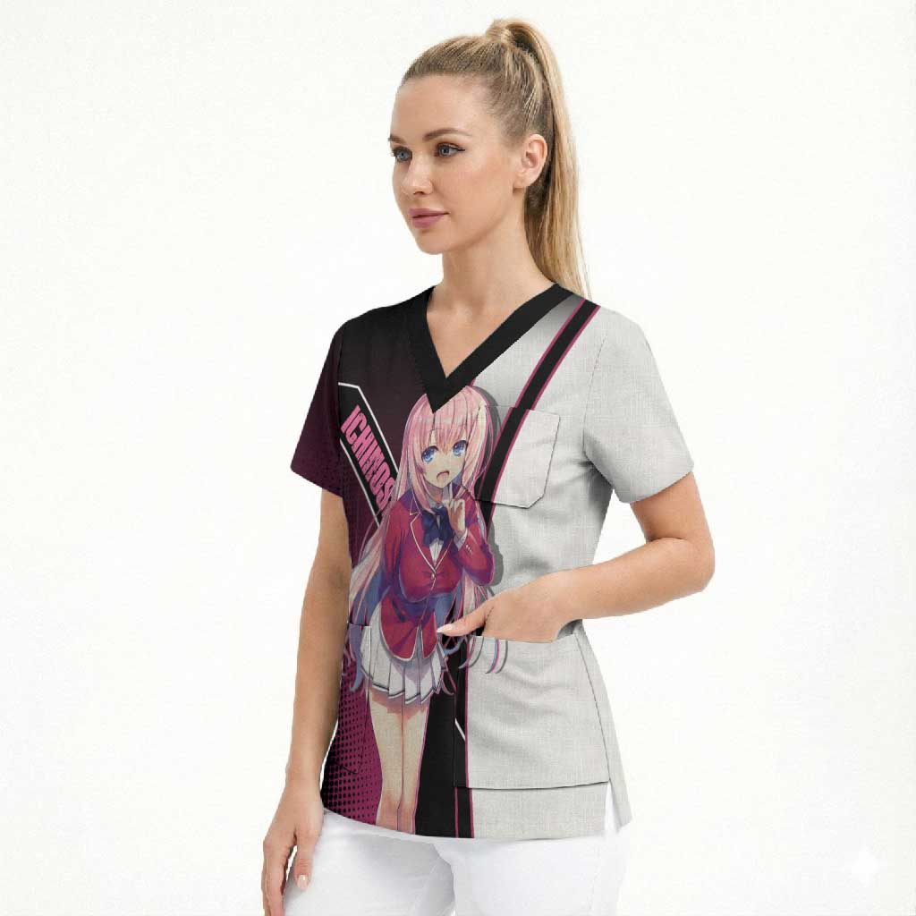 Honami Ichinose Scrub Top Soft Kawaii School Anime Style