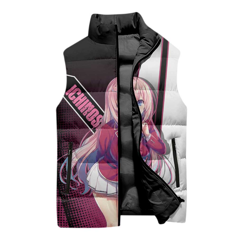 Honami Ichinose Sleeveless Puffer Jacket Soft Kawaii School Anime Style
