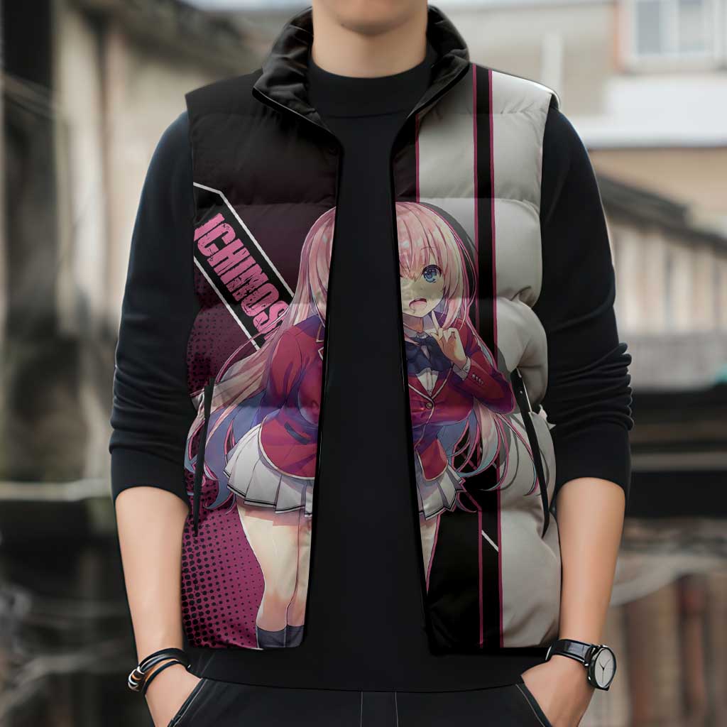 Honami Ichinose Sleeveless Puffer Jacket Soft Kawaii School Anime Style