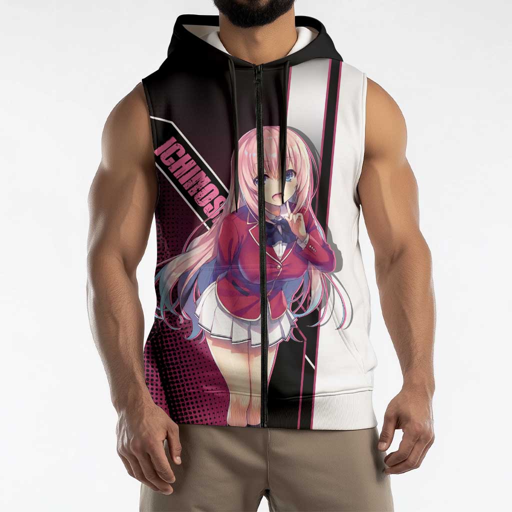 Honami Ichinose Sleeveless Zip Hoodie Soft Kawaii School Anime Style