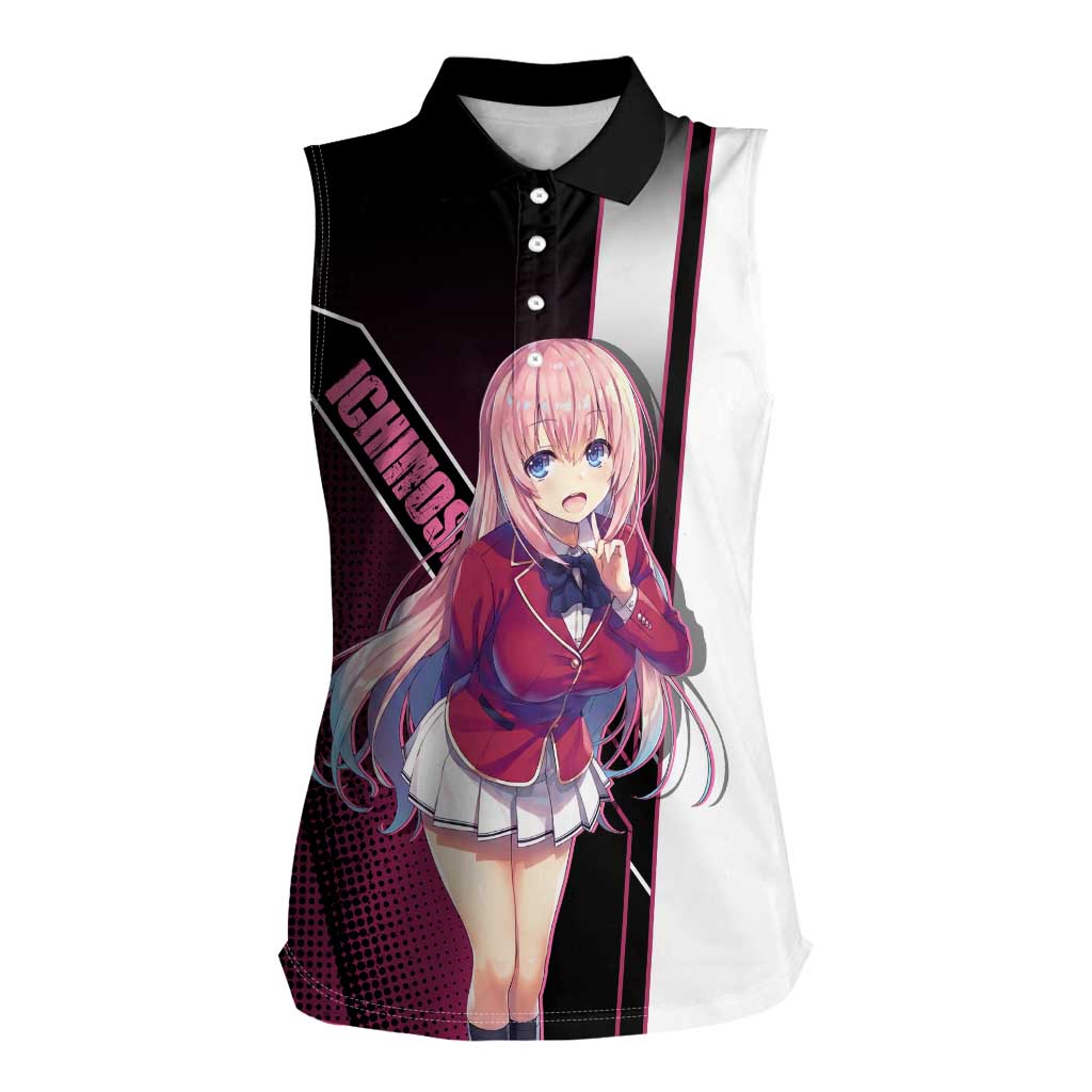 Honami Ichinose Women Sleeveless Polo Shirt Soft Kawaii School Anime Style