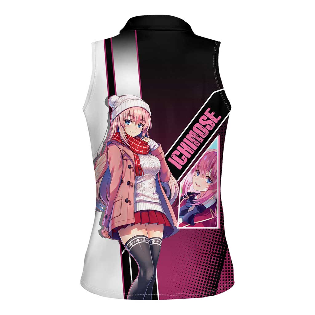 Honami Ichinose Women Sleeveless Polo Shirt Soft Kawaii School Anime Style