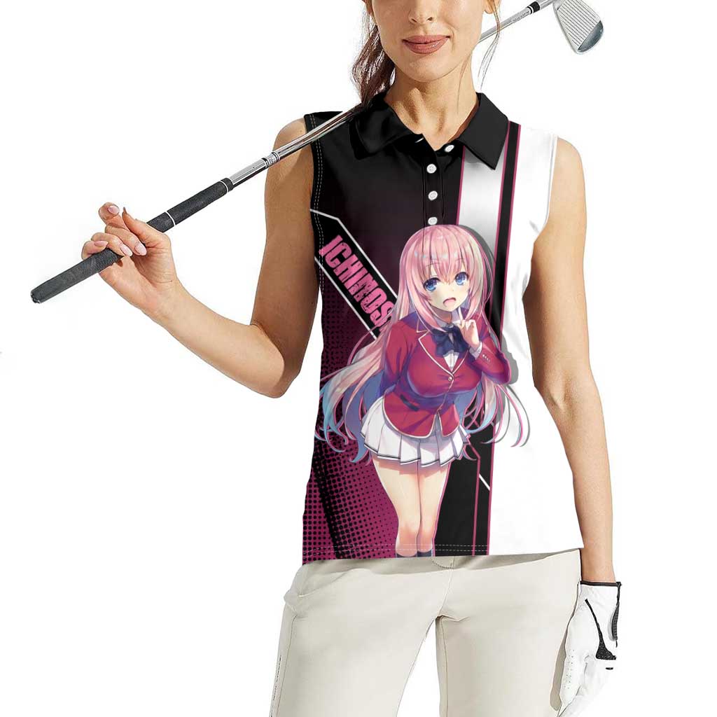 Honami Ichinose Women Sleeveless Polo Shirt Soft Kawaii School Anime Style
