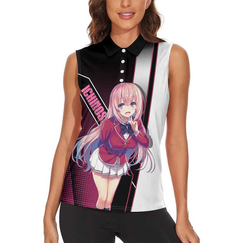 Honami Ichinose Women Sleeveless Polo Shirt Soft Kawaii School Anime Style