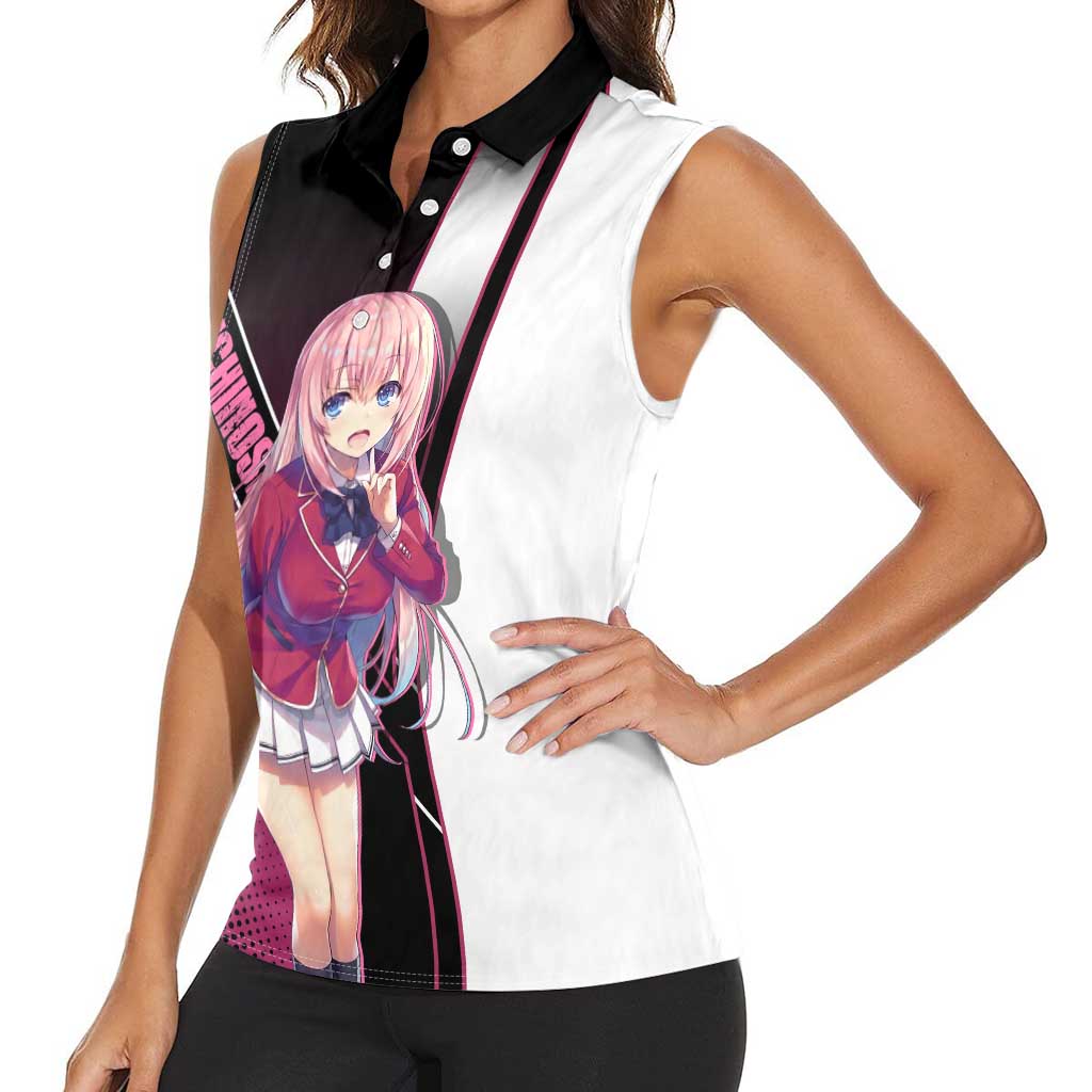Honami Ichinose Women Sleeveless Polo Shirt Soft Kawaii School Anime Style