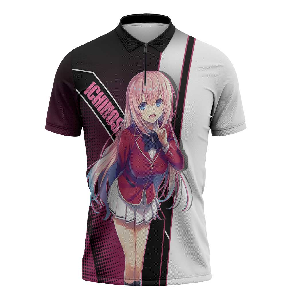 Honami Ichinose Zipper Polo Shirt Soft Kawaii School Anime Style