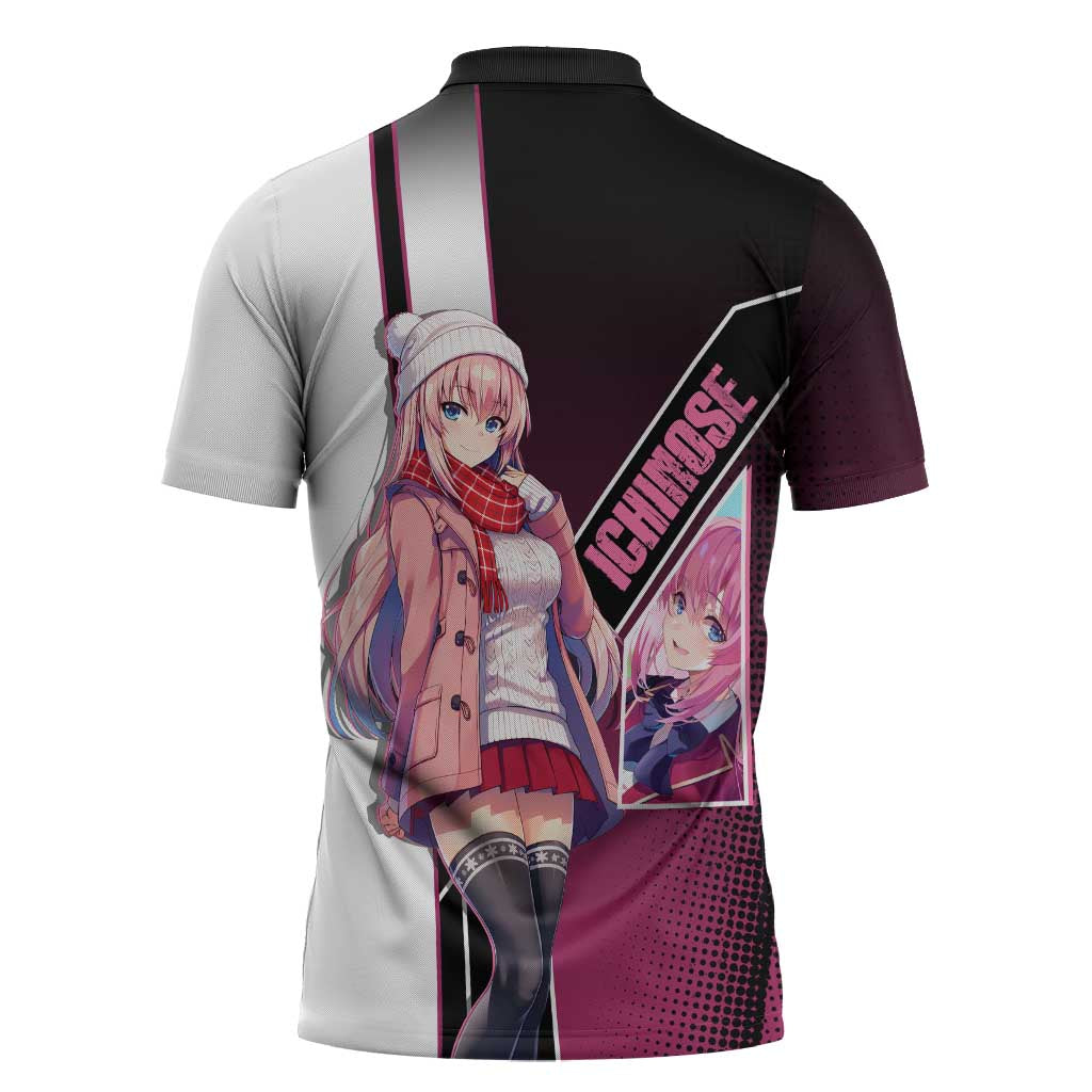 Honami Ichinose Zipper Polo Shirt Soft Kawaii School Anime Style
