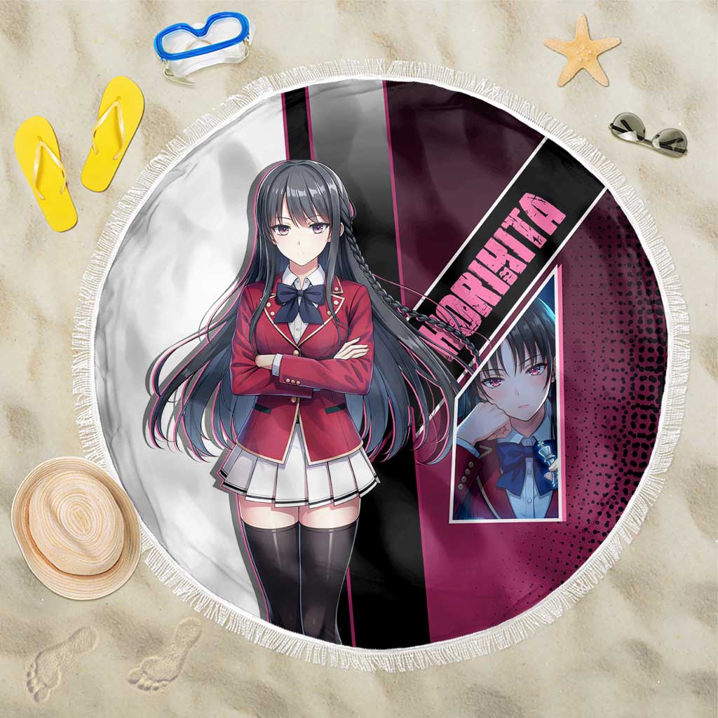 Suzune Horikita Beach Blanket Elegant School Anime Style