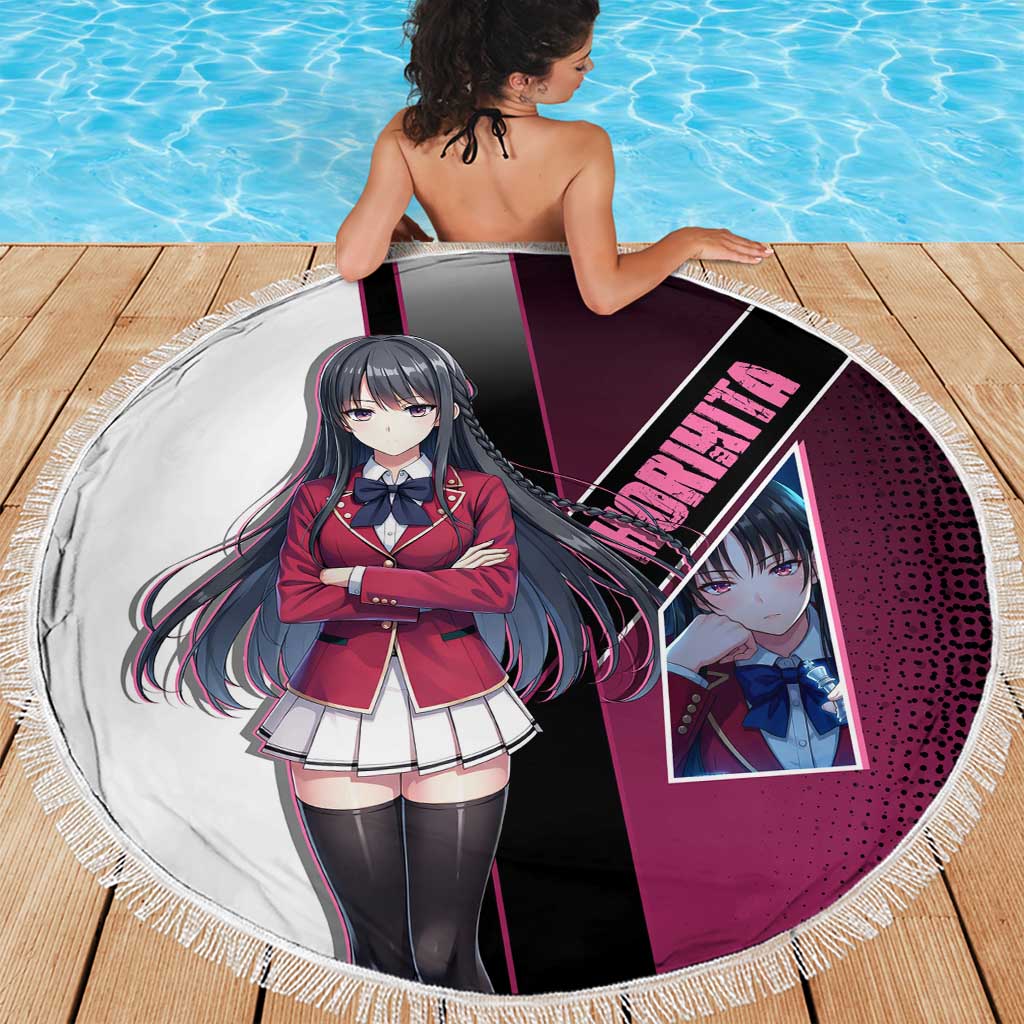 Suzune Horikita Beach Blanket Elegant School Anime Style