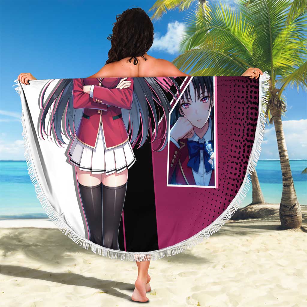 Suzune Horikita Beach Blanket Elegant School Anime Style