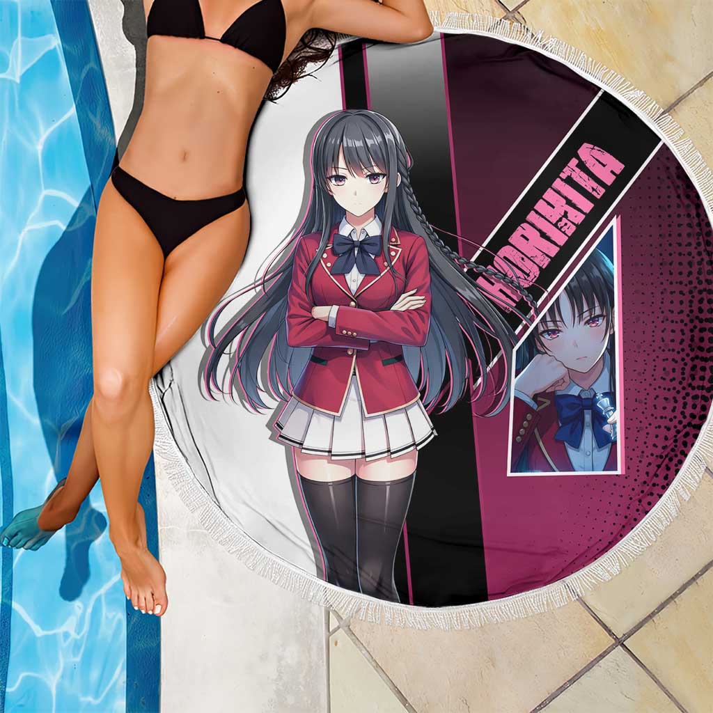 Suzune Horikita Beach Blanket Elegant School Anime Style