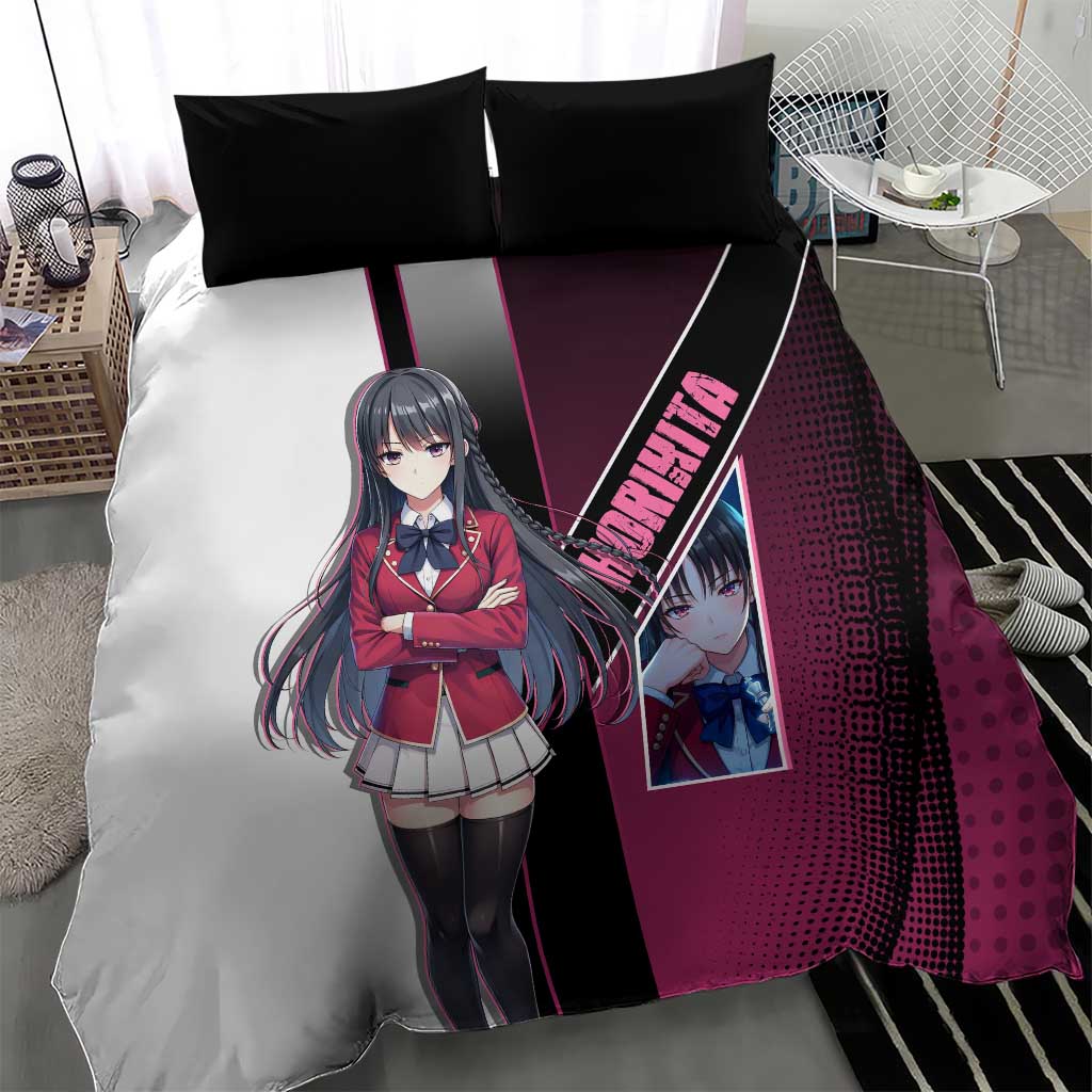 Suzune Horikita Bedding Set Elegant School Anime Style