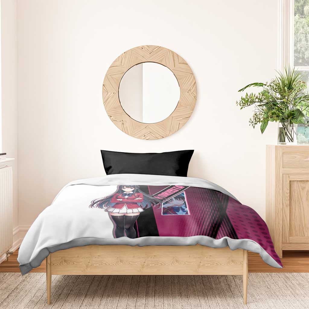 Suzune Horikita Bedding Set Elegant School Anime Style