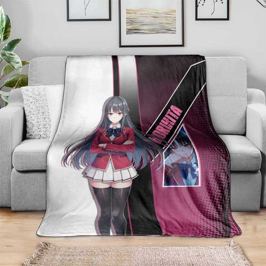 Suzune Horikita Blanket Elegant School Anime Style
