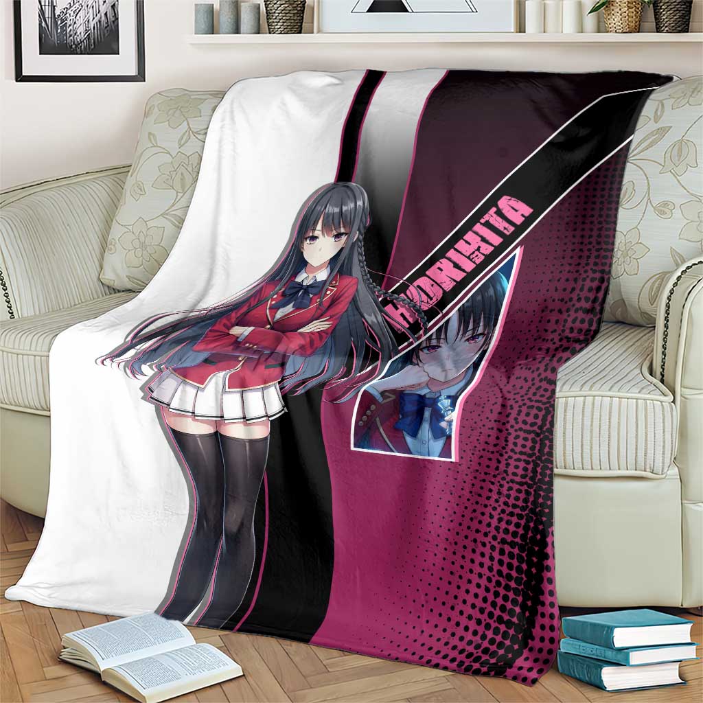 Suzune Horikita Blanket Elegant School Anime Style