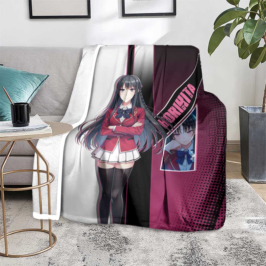 Suzune Horikita Blanket Elegant School Anime Style
