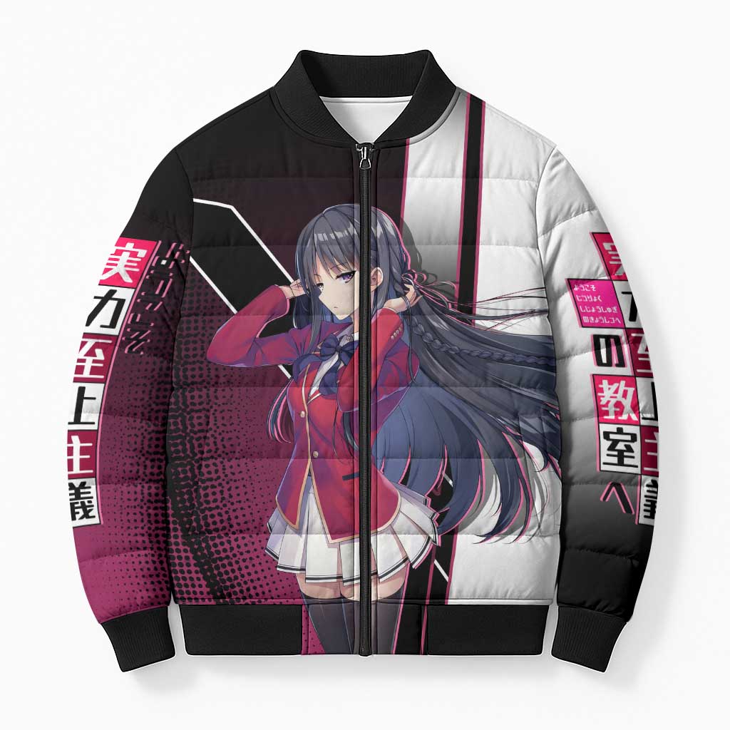 Suzune Horikita Bomber Puffer Jacket Elegant School Anime Style