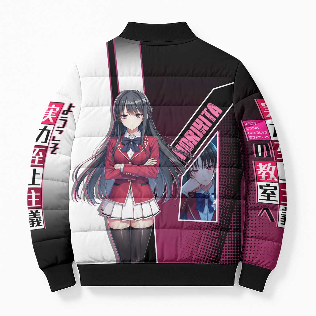 Suzune Horikita Bomber Puffer Jacket Elegant School Anime Style