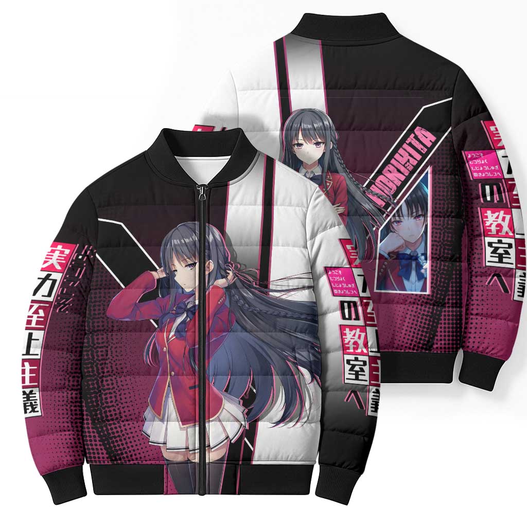 Suzune Horikita Bomber Puffer Jacket Elegant School Anime Style