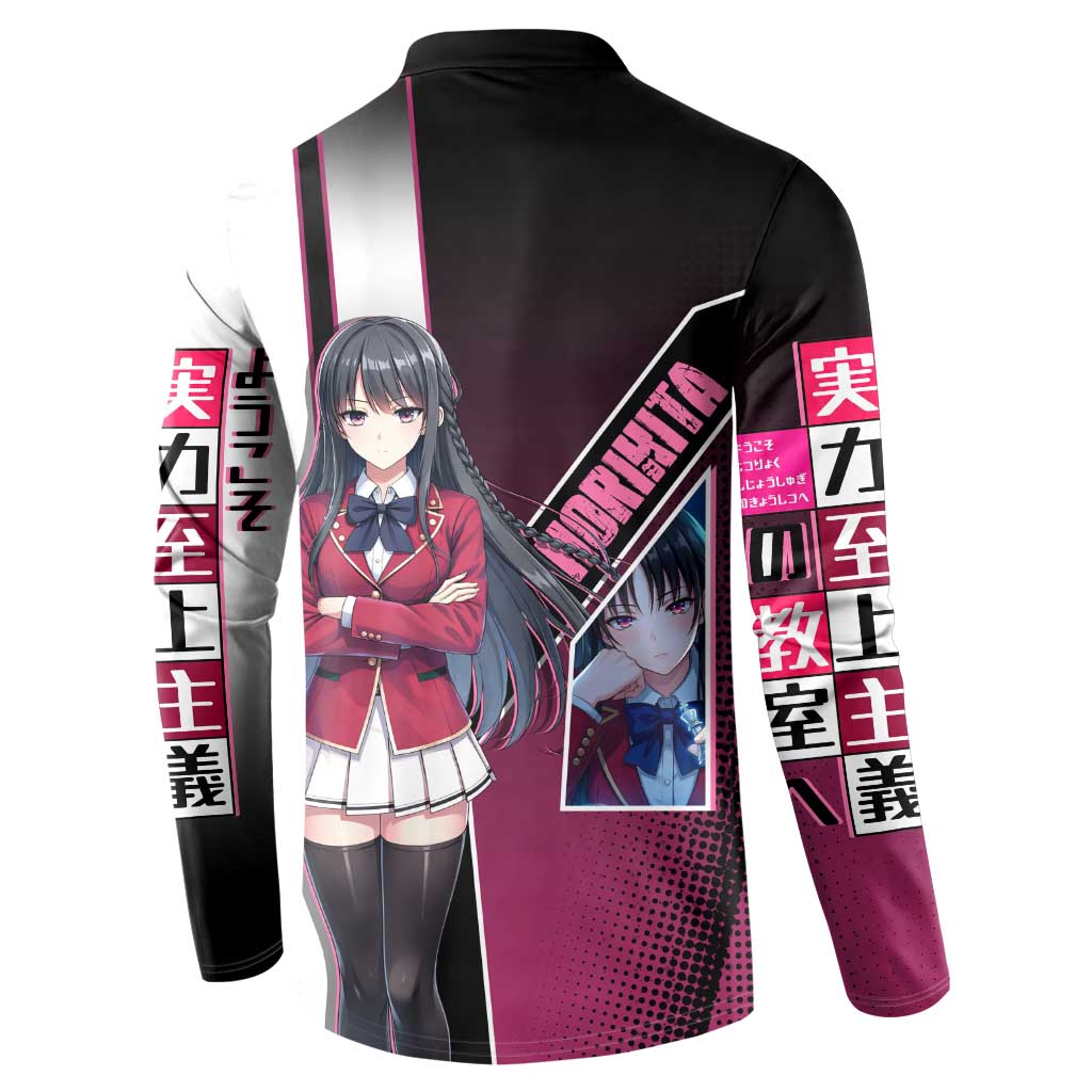 Suzune Horikita Button Sweatshirt Elegant School Anime Style