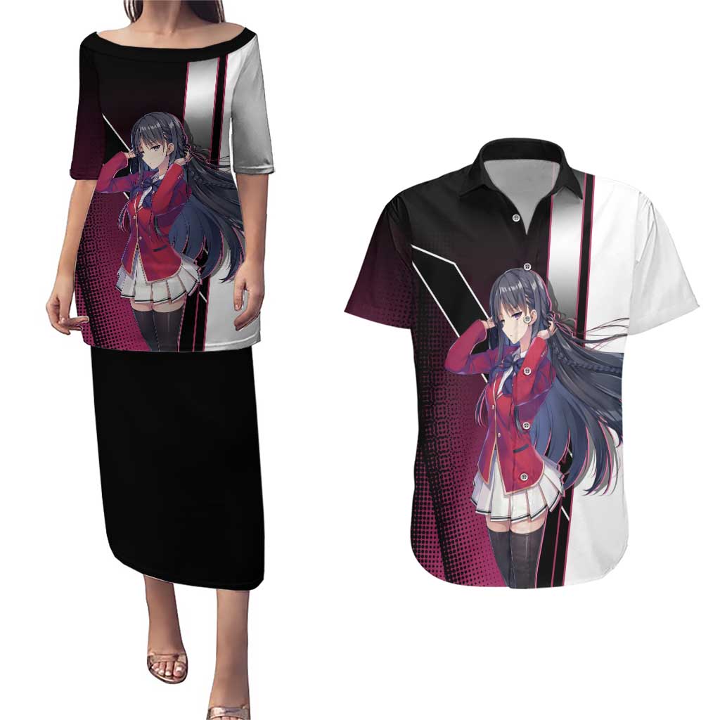 Suzune Horikita Couples Matching Puletasi and Hawaiian Shirt Elegant School Anime Style