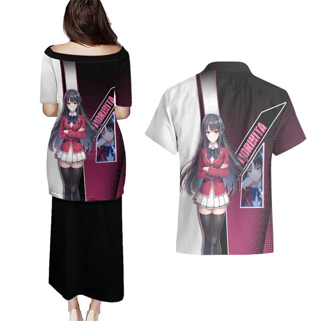 Suzune Horikita Couples Matching Puletasi and Hawaiian Shirt Elegant School Anime Style