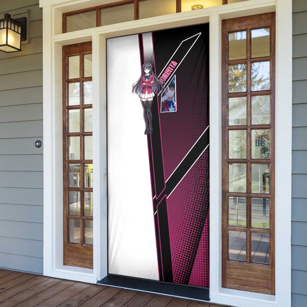 Suzune Horikita Door Cover Elegant School Anime Style