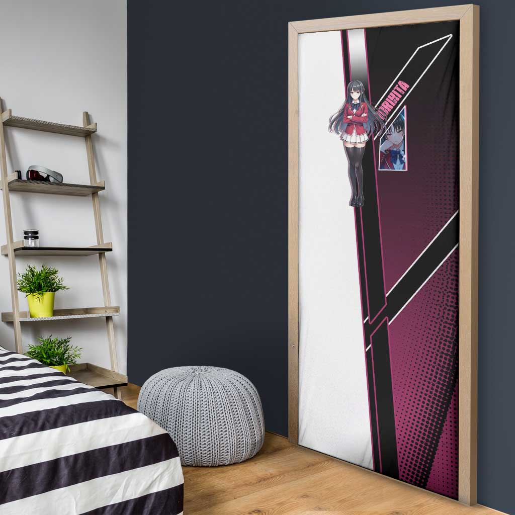 Suzune Horikita Door Cover Elegant School Anime Style