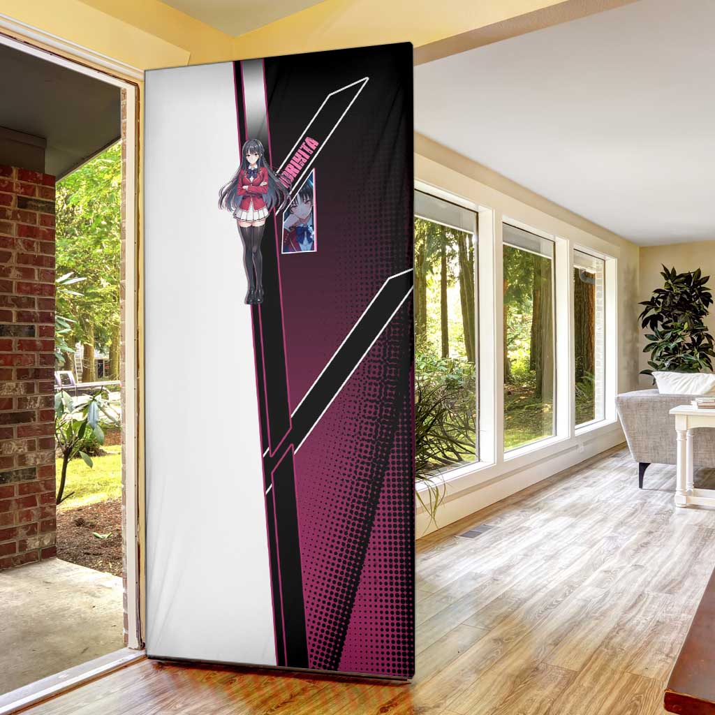 Suzune Horikita Door Cover Elegant School Anime Style