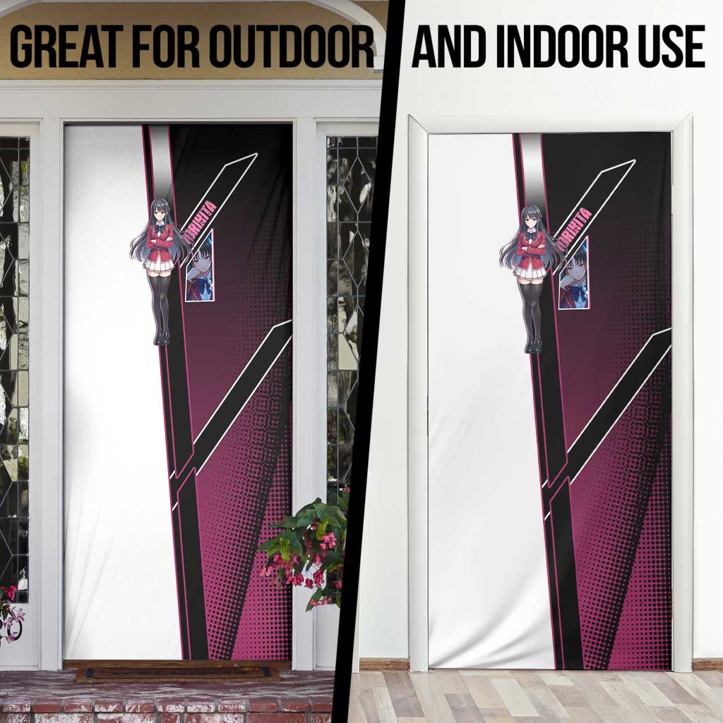 Suzune Horikita Door Cover Elegant School Anime Style