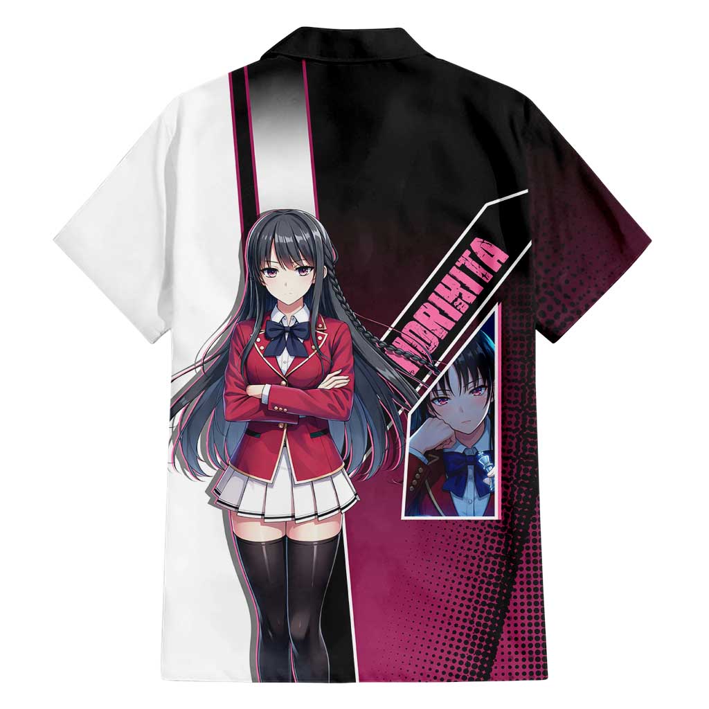 Suzune Horikita Family Matching Off Shoulder Maxi Dress and Hawaiian Shirt Elegant School Anime Style