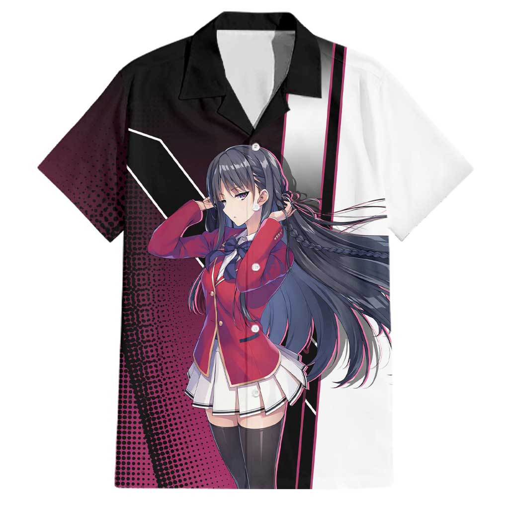 Suzune Horikita Family Matching Short Sleeve Bodycon Dress and Hawaiian Shirt Elegant School Anime Style