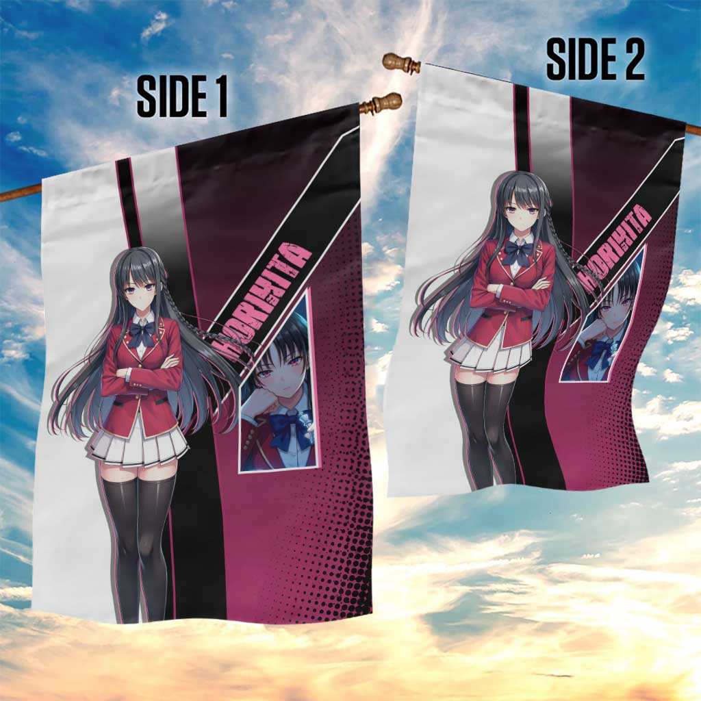 Suzune Horikita Garden Flag Elegant School Anime Style