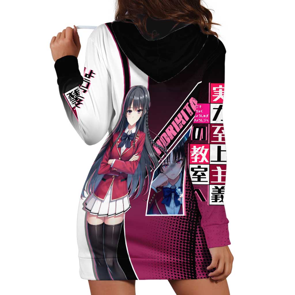 Suzune Horikita Hoodie Dress Elegant School Anime Style